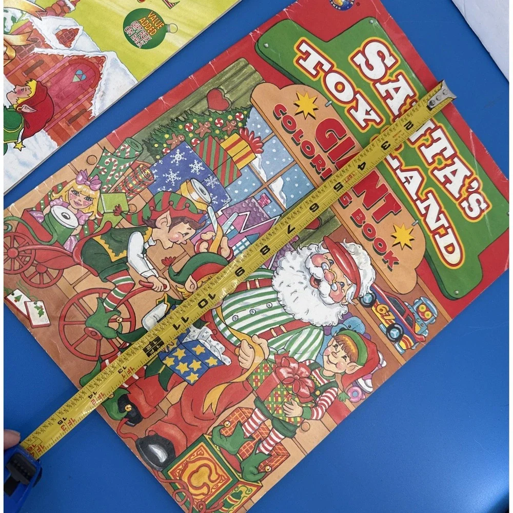Vtg Lot Of 3 Unused Christmas Illustrated Coloring Activity Books Lot Paperback